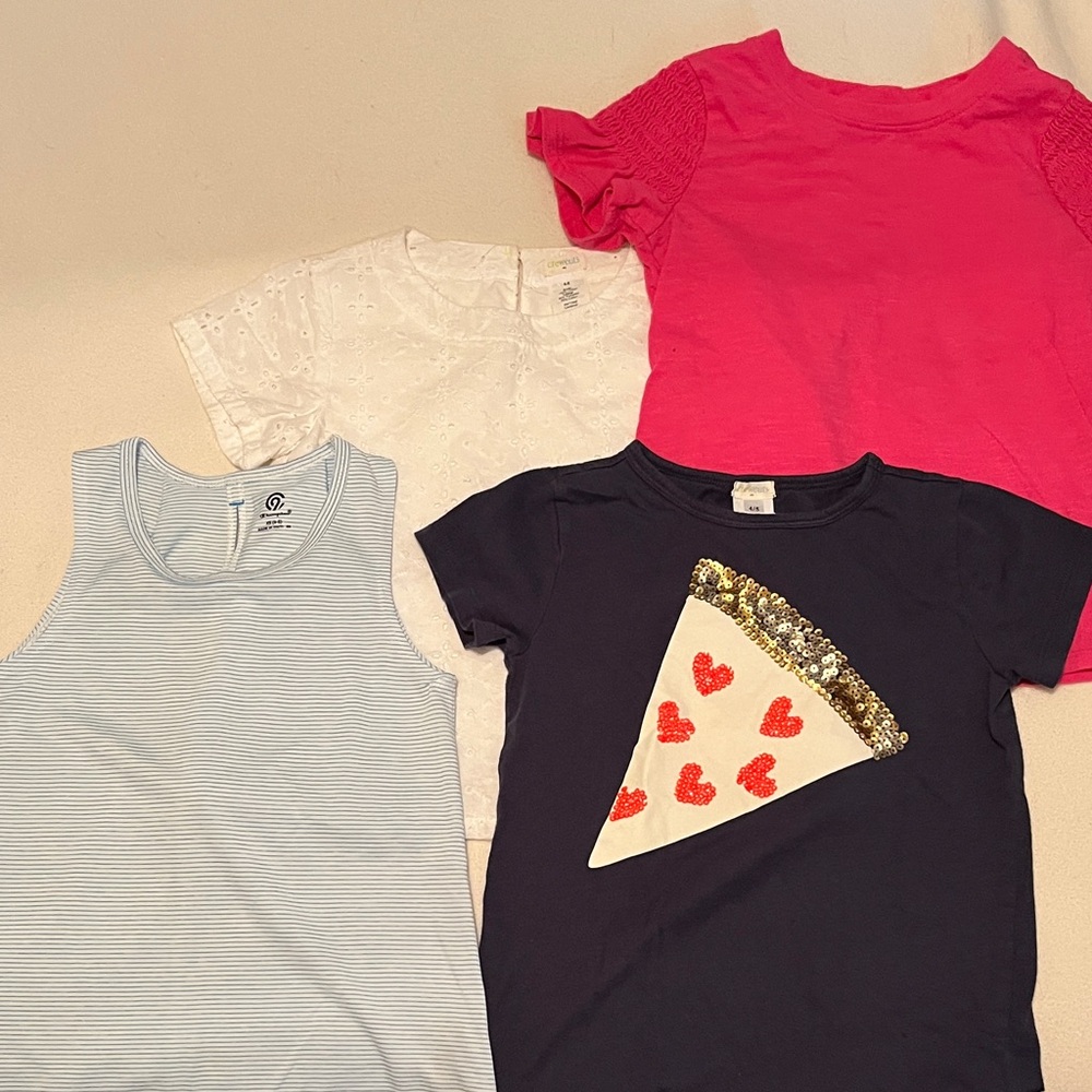 Bundle 5 Tops 4/5T Cat & Jack, Crew Cuts, Champion